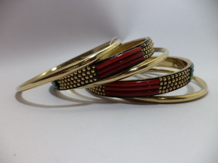Brass With Glass Work Set (5Pcs) Brass With Glass Work Set (5Pcs)
