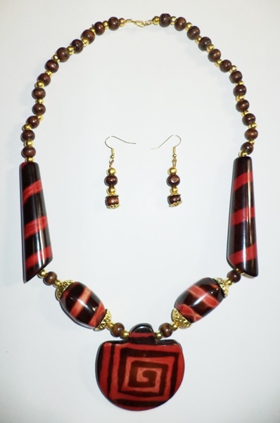 Resin with Golden Material Burning Design Necklace Resin with Golden Material Burning Design Necklace