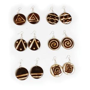 Resin Multi Design Set of 6 Earring Pairs